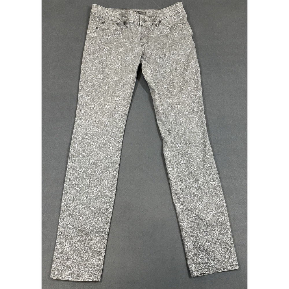 PrAna Kara Jeans Womens Size 6 Floral Denim Organic Cotton Blend Pants